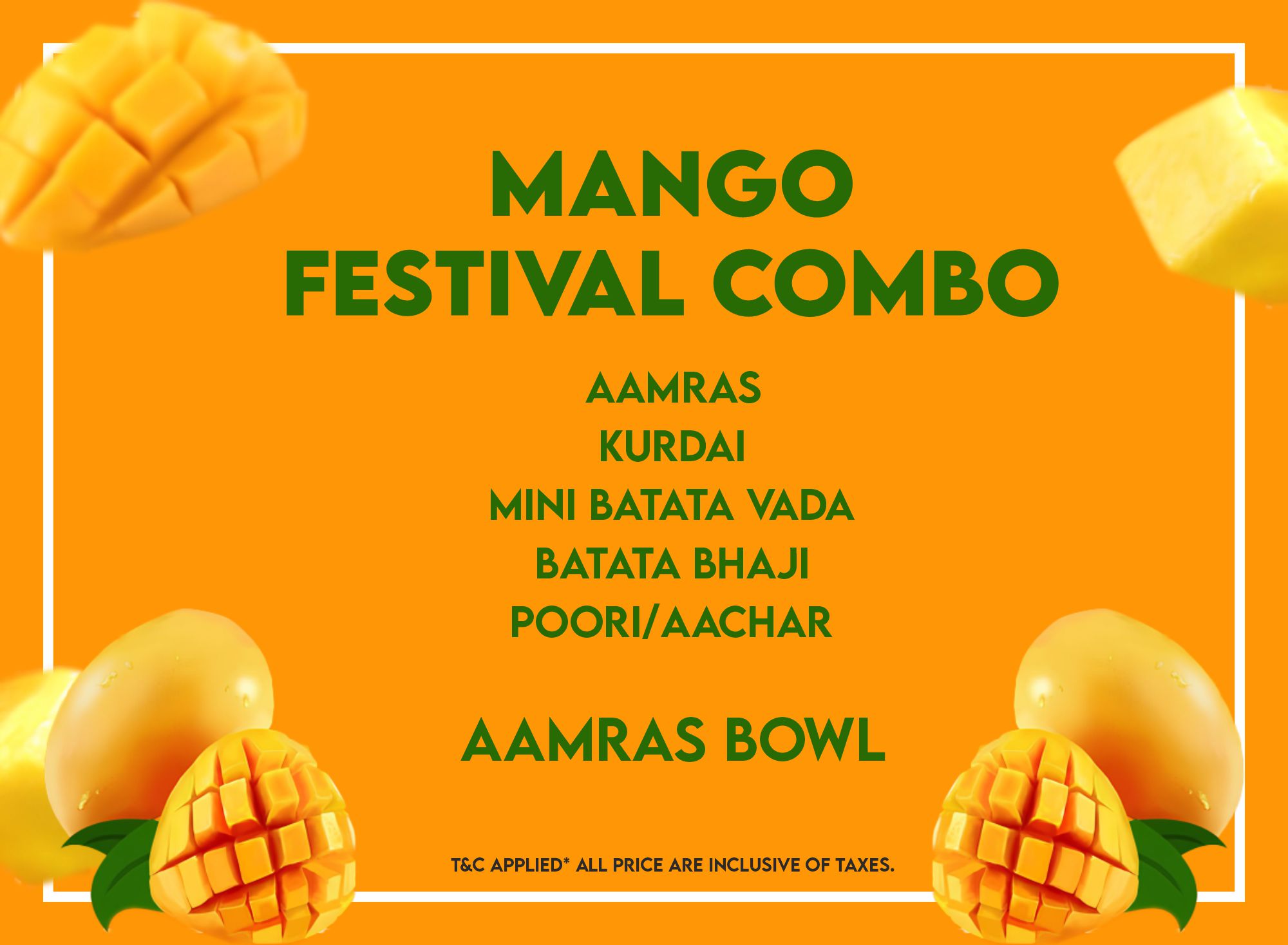 Summer Mango Festival Combo at Wet'nJoy waterpark & amusement park.